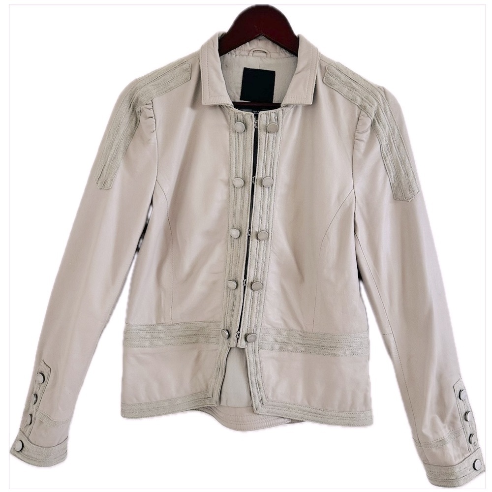 Joie Lightweight Leather silk-lined leather Jacket Size M